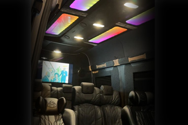 Lighted ceiling around stock AC