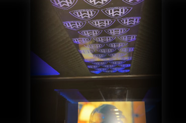 Lighted ceiling around stock AC