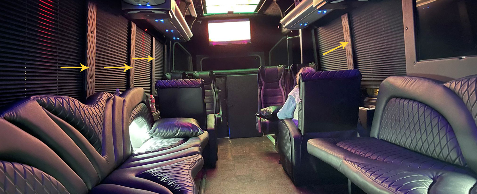 Limo bus DIY lighted pillars