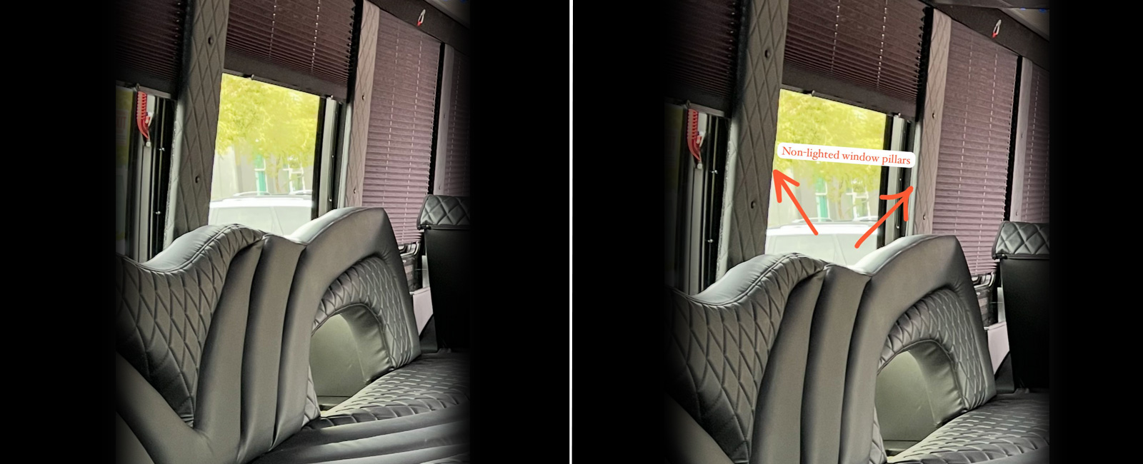 Limo bus DIY lighted pillars