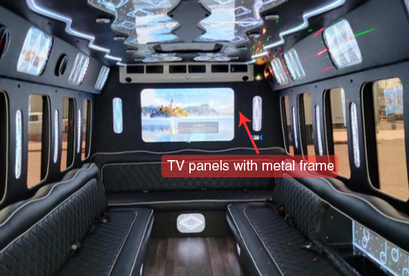 Limo bus TV frames & panels