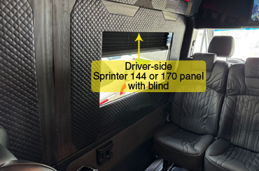 sprinter driver side 1st window panel