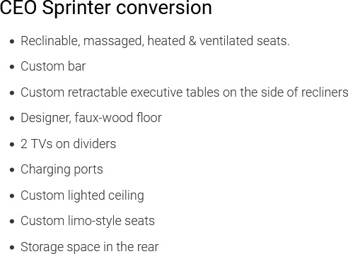 CEO Sprinter Conversion