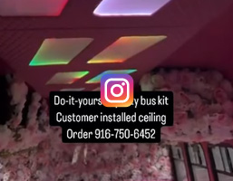 DIY party bus lighted ceiling insta video