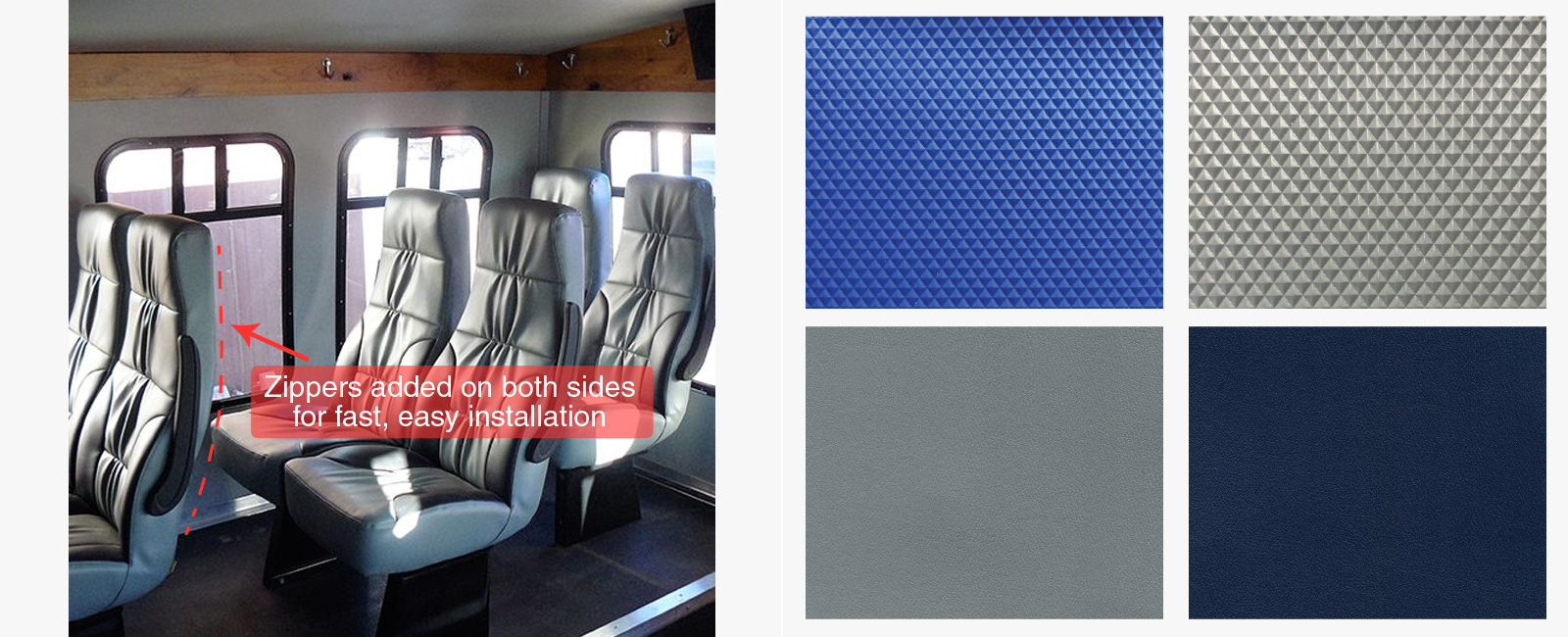 Bus seat covers & Upholstery