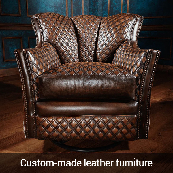 Custom made leather furniture