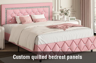 Custom quilted bedrest panels