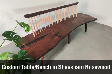 custom table bench in sheesham rosewood custom table bench in sheesham rosewood