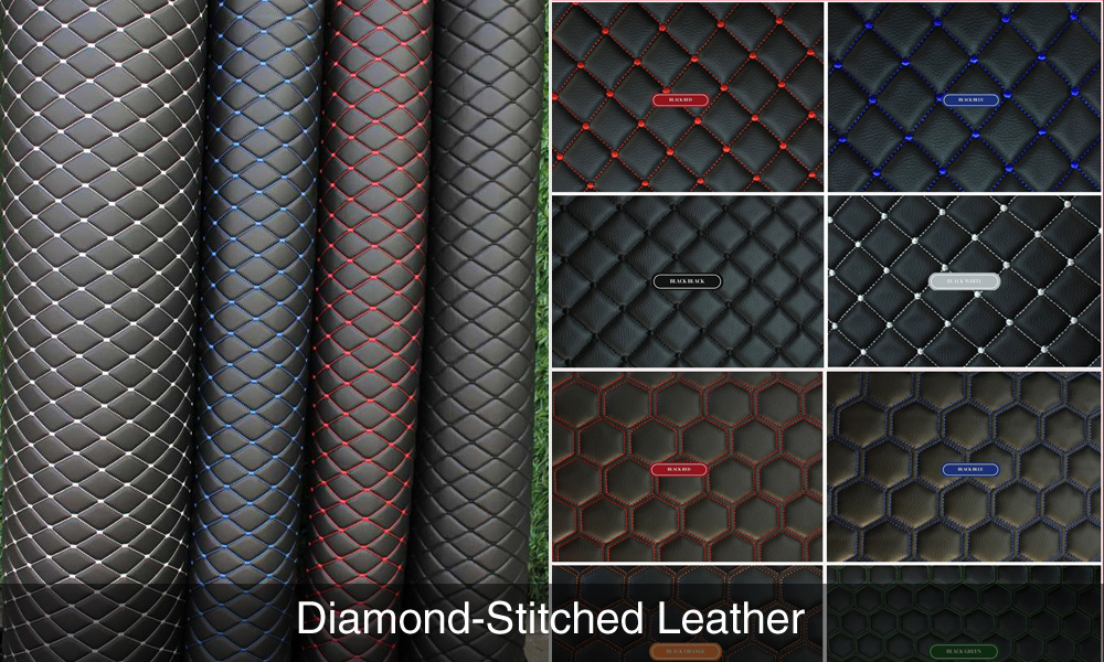 diamond stitched leather