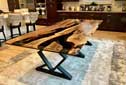 Exotic wood slab tables