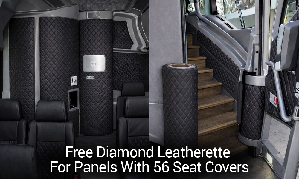 free diamond leatherette for panels with 56 seat covers