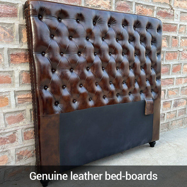Genuine leather bed boards