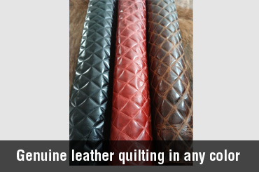Genuine leather quilting in any color