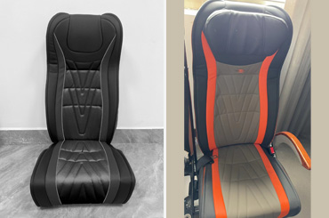 Integrated headrest seats