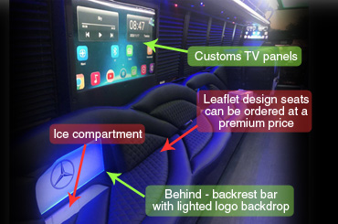limo bus DIY bars features