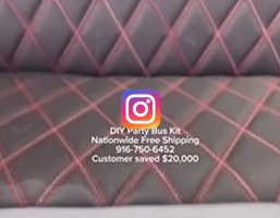 limo bus seats with frames insta video