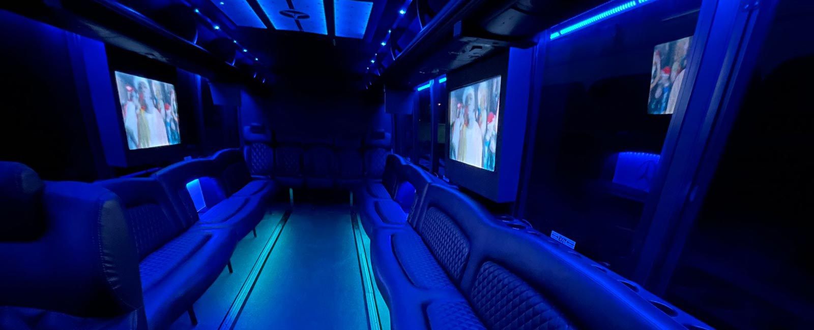 Party Bus TVs Interior