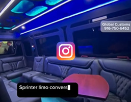 sprinter limovVan shuttle or rv conversion insta video global customs
