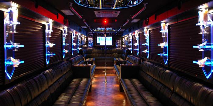 40-50 Passenger Party Bus Service (interior)