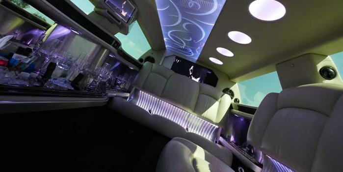 BMW 750 Stretch Limo Car Rental (Interior)